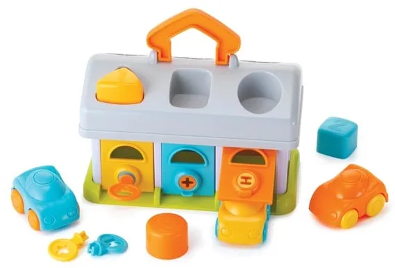 B-Kids Infantino Garage med 3 biler og nycklar