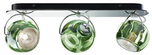 Fabbian Beluga Vägg/Taklampa Trippel Grön