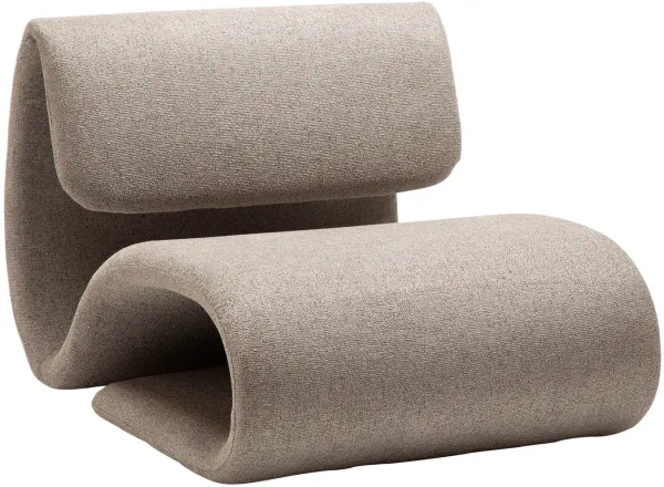 DAN-FORM Dubna loungestol - brun bouclétyg