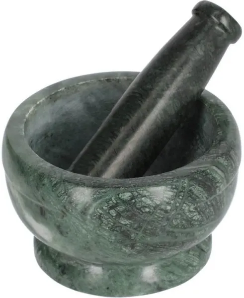 Cindea, Mortel, grön, H8x13x13 cm, marmor