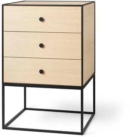 Audo Frame 49 Sidobord med 3 lådor, ek