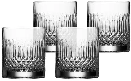 Luigi Bormioli Diamante vatten/whiskyglas - 4 st